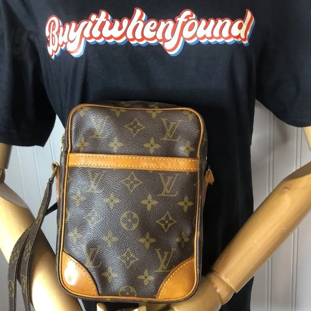 LOUIS VUITTON DANUBE PM Monogram Crossbody Shoulder Bag SL0919 with LV Dust Bag